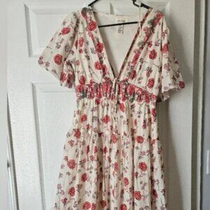 JESSICA SIMPSON COTTON FLORAL DRESS SZ M